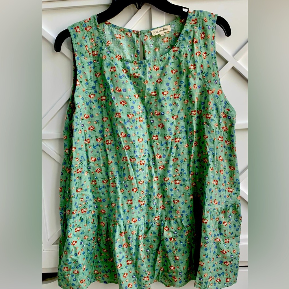 Cotton Bleu sleeveless blouse